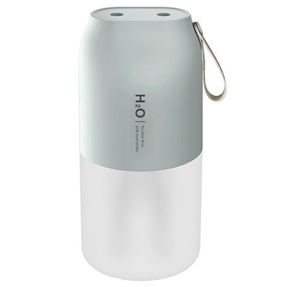300ml Dual Mist Humidifier Portable USB Air Moisturizer with Night Light for Car / Home / Office Desktop - Green - 1