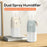300ml Dual Mist Humidifier Portable USB Air Moisturizer with Night Light for Car / Home / Office Desktop - Green - 2