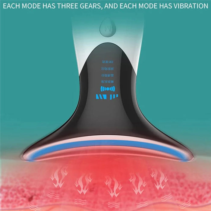 2032 EMS Microcurrent Anti Wrinkle Neck Massager Light Therapy Skin Tightening Electric Neck Meter - 5