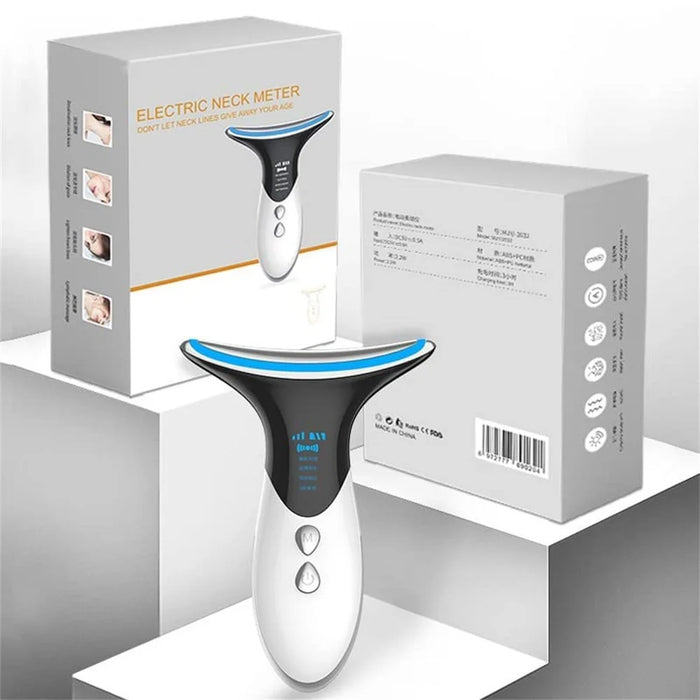 2032 EMS Microcurrent Anti Wrinkle Neck Massager Light Therapy Skin Tightening Electric Neck Meter - 7