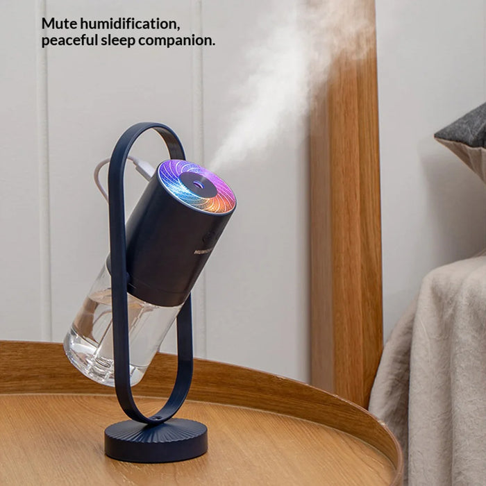 Multi-functional Rotating Mini LED Projector USB Humidifier Ultra Quiet Air Purifier for Bedroom - Pink - 3
