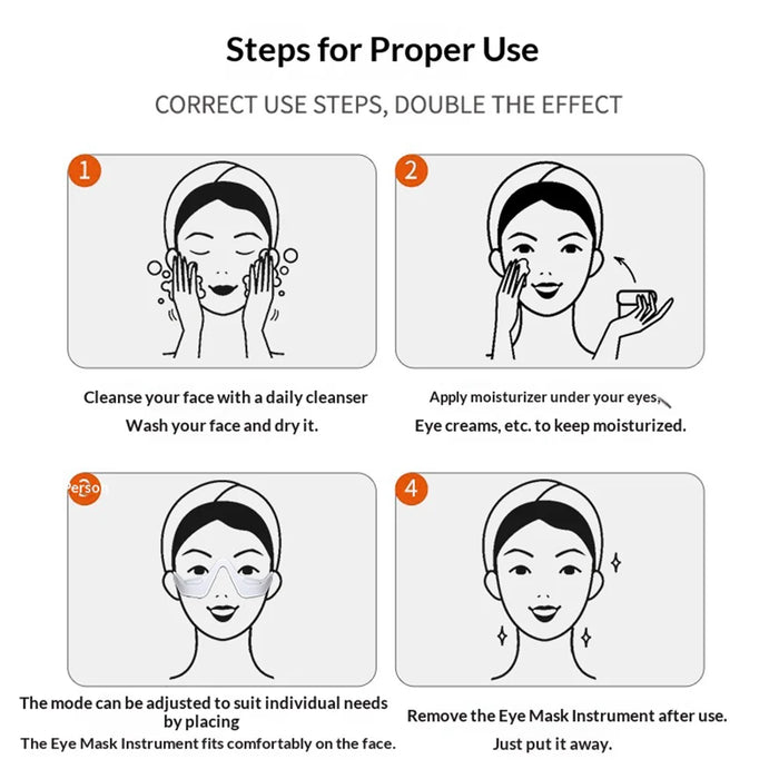 Microcurrent Red Light Therapy Eye Massager Device Dark Circle Reducer Beauty Instrument - 1St Generation - 6