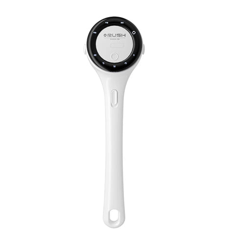 LED Display Long Handle Back Scrubber 3-Speed Adjustable Electric Shower Brush with 5 Brush Heads - White - 1