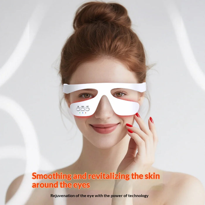 2nd Gen Eye Care Device Portable Wireless Heat Compress Red Light Therapy Eye Massager - White - 4