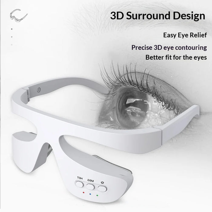 2nd Gen Eye Care Device Portable Wireless Heat Compress Red Light Therapy Eye Massager - White - 5