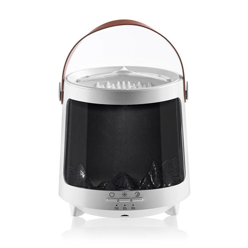V93 Aurora Aroma Diffuser Ultrasonic 300ml 7-Color LED Jellyfish Smoke Ring Humidifier for Desktop - White - 1