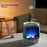 V93 Aurora Aroma Diffuser Ultrasonic 300ml 7-Color LED Jellyfish Smoke Ring Humidifier for Desktop - White - 2