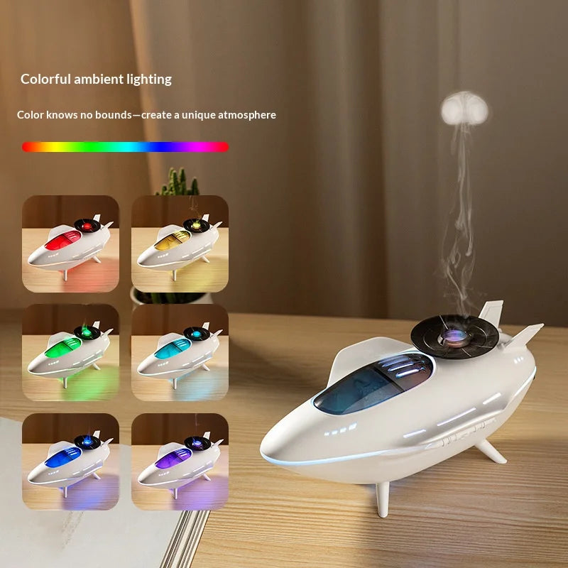 V95 200ml Aroma Diffuser Remote Control RGB Light Ultrasonic Humidifier for Home Office Bedroom - White - 3
