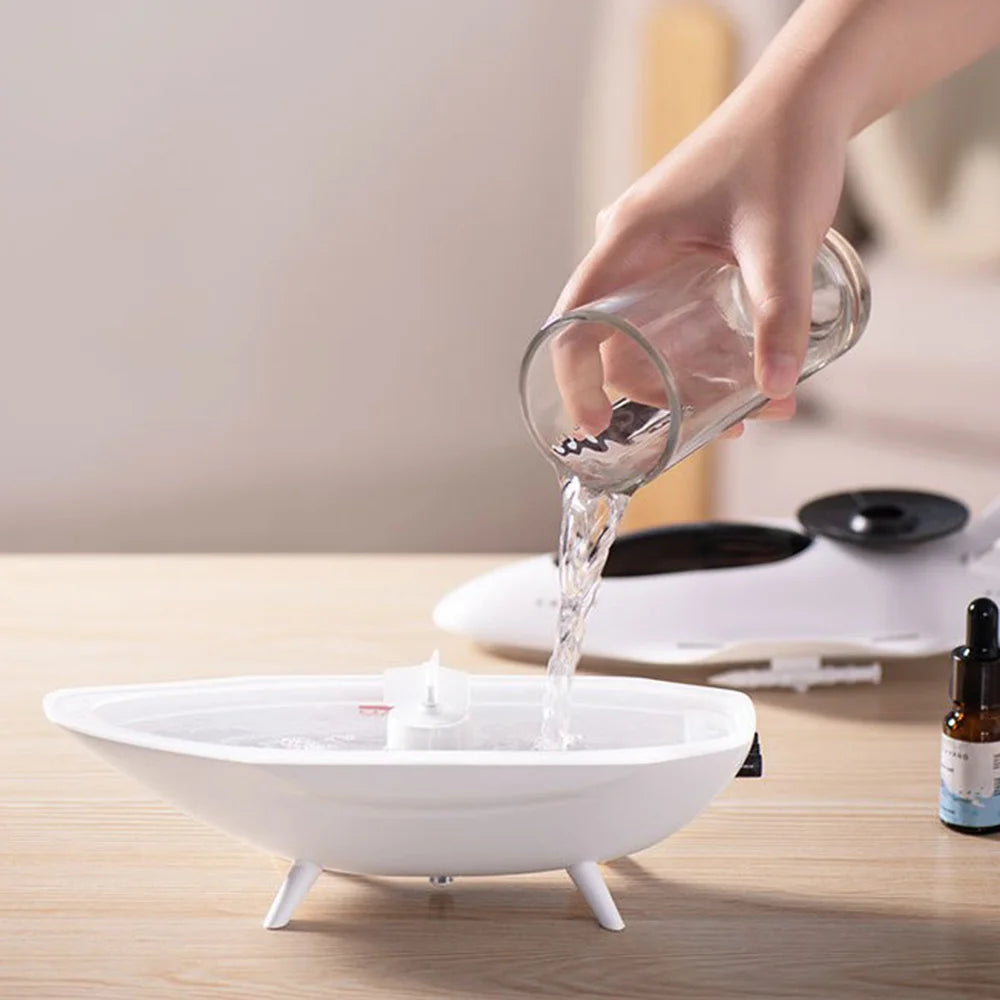 V95 200ml Aroma Diffuser Remote Control RGB Light Ultrasonic Humidifier for Home Office Bedroom - White - 4