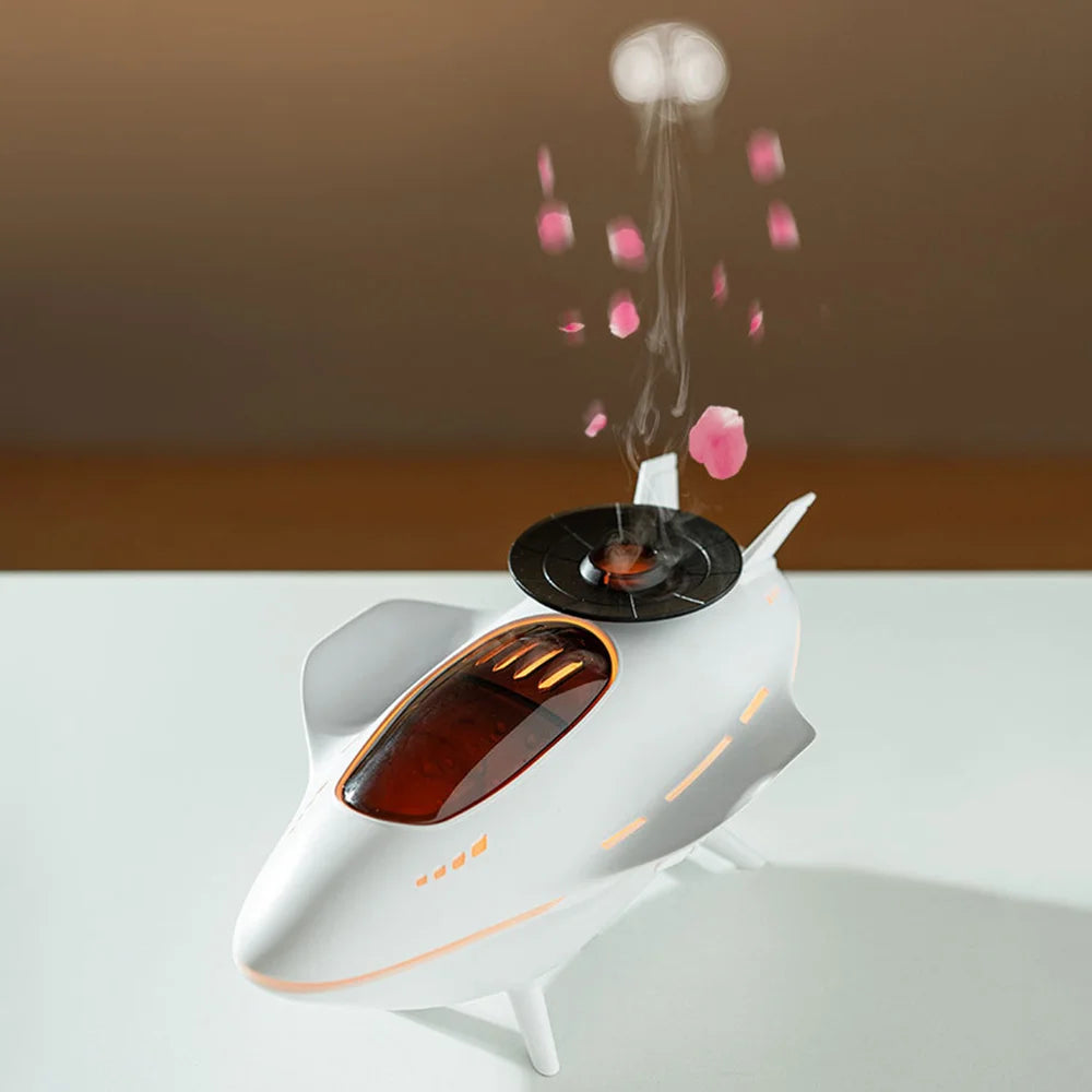 V95 200ml Aroma Diffuser Remote Control RGB Light Ultrasonic Humidifier for Home Office Bedroom - White - 5