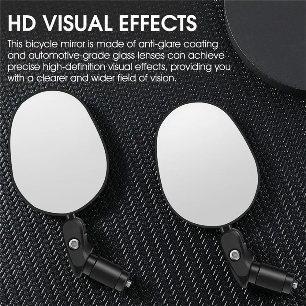 1Pc WEST BIKING YP0720031 Wide Angle Bike Rearview Mirror 360° Rotation MTB Road Bicycle Handlebar Mirror - 6