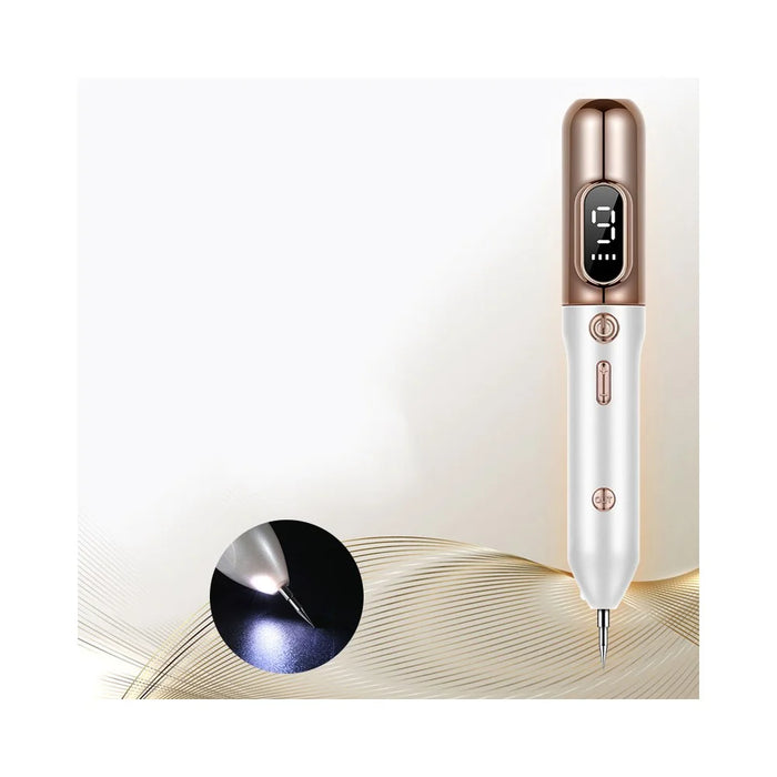 E23 Portable Beauty Equipment Replaceable Needles USB Charging 9 Levels Adjustable Skin Nevus Tag Removal Kit Tools for Home Usage - Gold - 3