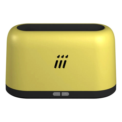 FLAME-001 Simulation Flame Aroma Air Humidifier Desktop Mist Humidifier Aromatherapy Diffuser Yellow Flame - Yellow - 1