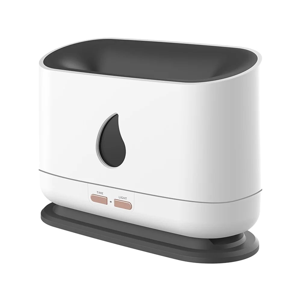 A10 Simulation Flame Timing Setting Automatical Aroma Essential Oils Diffuser Ultrasonic Air Humidifier - White - 2