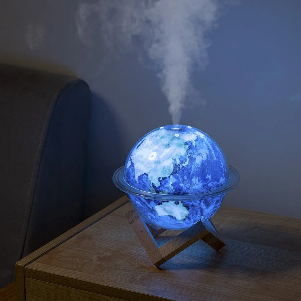 SX-E335 330ml Night Light Air Humidifier Desktop Fog Sprayer Diffuser Mist Maker for Bedroom Living Room - Earth - 3