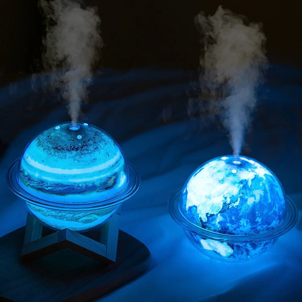 SX-E335 330ml Night Light Air Humidifier Desktop Fog Sprayer Diffuser Mist Maker for Bedroom Living Room - Earth - 6