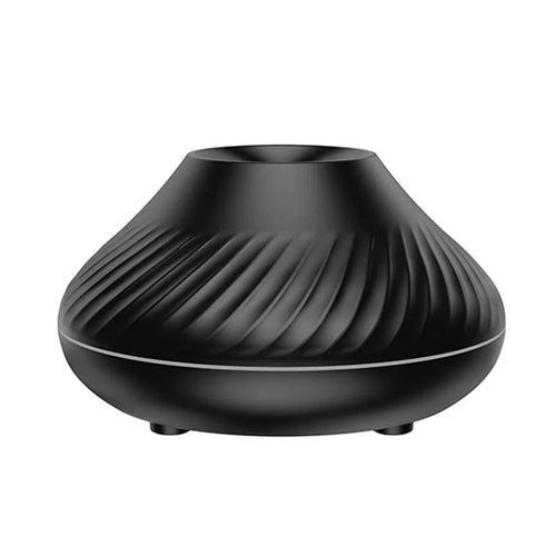 DQ705 Simulation Flame Colorful Light Air Humidifier Auto Shut-Off Aroma Essential Oils Diffuser - Black - 1