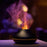 DQ705 Simulation Flame Colorful Light Air Humidifier Auto Shut-Off Aroma Essential Oils Diffuser - Black - 3