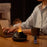 DQ705 Simulation Flame Colorful Light Air Humidifier Auto Shut-Off Aroma Essential Oils Diffuser - Black - 7