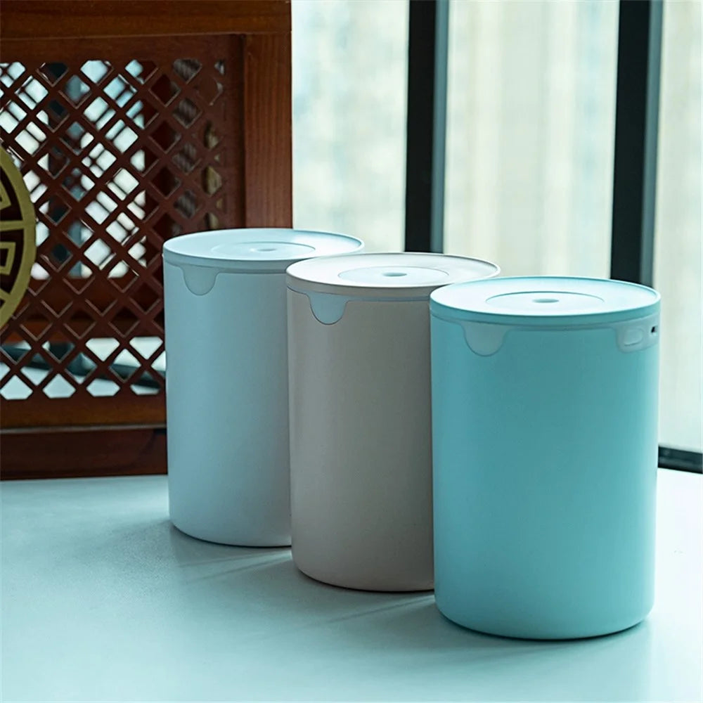 HY-L19 320ML Mist Humidifier LED Night Light Silent Operation Home Car Office Humidifier - Dark Brown Wooden Texture - 5