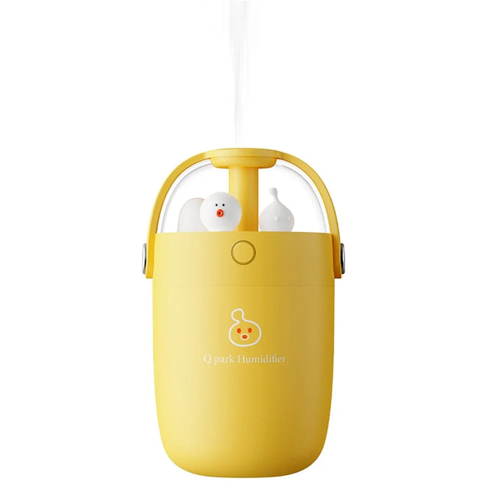 Y19 300ML Mini Size USB Rechargeable LED Night Light Silent Mist Humidifier for Home Car Office - Yellow - 1