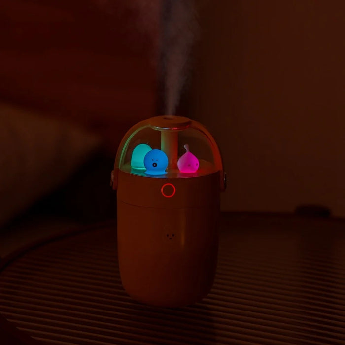 Y19 300ML Mini Size USB Rechargeable LED Night Light Silent Mist Humidifier for Home Car Office - Yellow - 3