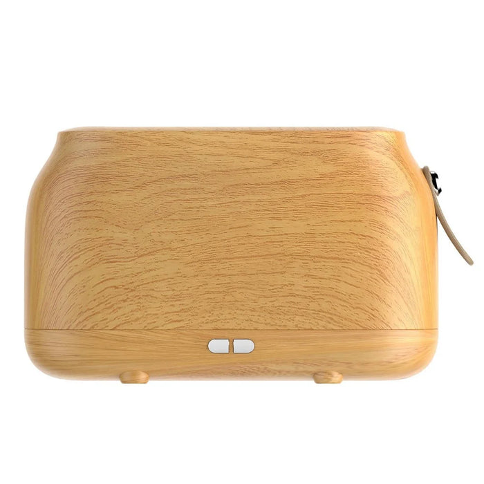 HZ005 Nordic Style Air Humidifier Simulation Flame Aroma Desktop Mist Humidifier Aromatherapy Diffuser for Home Office - Wooden Texture - 2