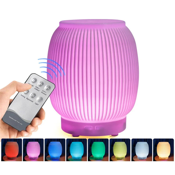 A07 Lantern Shape 200ml Ultrasonic Aroma Diffuser Household Silent Air Humidifier Two-Mode Fog Maker Mist Sprayer with Colorful Light, Remote Control - 1