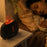 A318 Simulation Flame Aroma Air Humidifier LED Colorful Light Desktop Mist Humidifier Aromatherapy Diffuser for Home Office - Black - 2