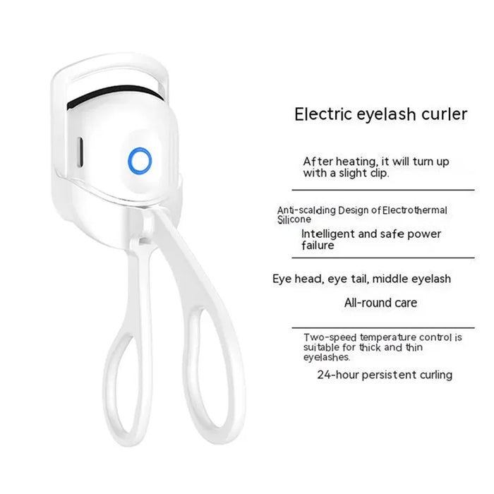 WD-888 Heated Eyelash Curler USB Rechargeable Electric Eyelash Curler Quick Curling Eye Lashes - White - 7