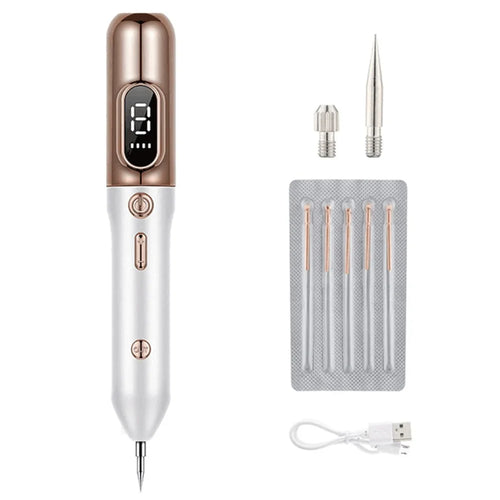 Laser Plasma Pen Mole Tattoo Freckle Wart Tag Removal Pen Dark Spot Remover for Face LCD Skin Care Tool - Gold - 1