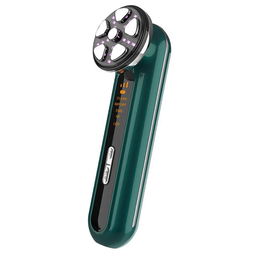 RF Instrument Skin Rejuvenation EMS Microcurrent Facial Cleaning Device Portable Skin Instrument - Green - 1