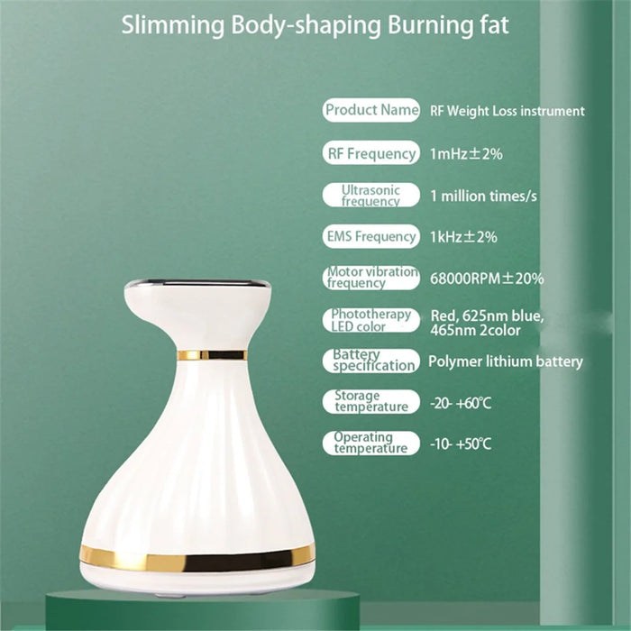 ZTY-2201 EMS Weight Loss Massager Slimming RF Fat Burner CV Ultrasonic Fat Burning Machine - White - 6