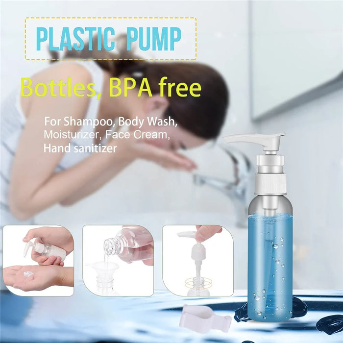 H01244 21Pcs Toiletries Travel Bottle Set Leak Proof Refillable Container for Lotion Liquid Shampoos - Style A - 2