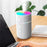 220ml Mini Humidifier Portable Air Purifier Car Office Atomizer Household Aroma Diffuser with Colorful Light - Black / US Plug - 6