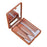 5Pcs Makeup Brush Soft Bristles Foundation Eyeshadow Lip Brushes Kit with Makeup Mirror Box - Coffee - 1