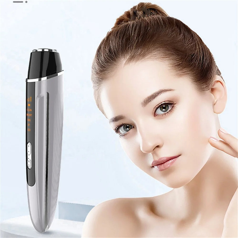 ES-1101 Colorful Light Radiofrequency Eye Beauty Instrument Portable Mini Eye Massager Gift with 4 Modes - White - 2