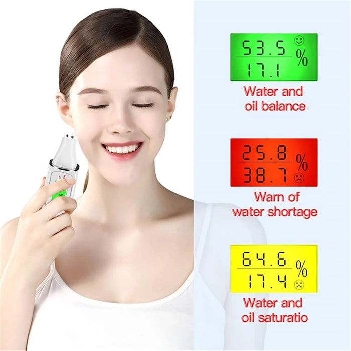 DYM-004 (7th Generation) Accurate Skin Status Tester Facial Skin Moisture Oil Content LCD Display Analyzer - 4