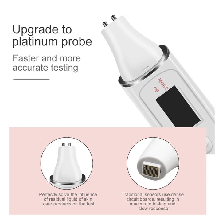 DYM-004 (7th Generation) Accurate Skin Status Tester Facial Skin Moisture Oil Content LCD Display Analyzer - 6