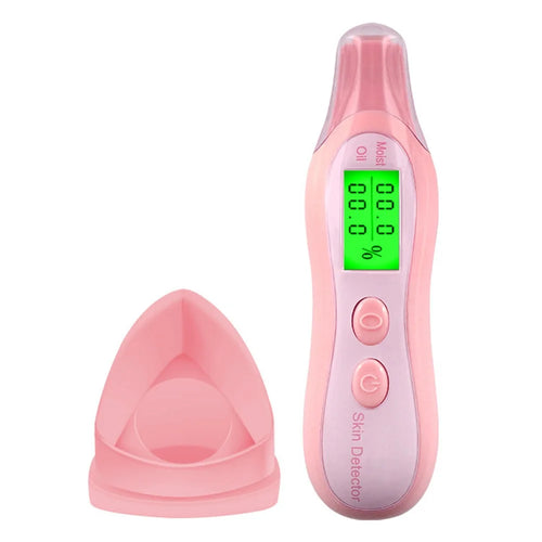 DYM-003 (6th Generation) Accurate LCD Display Skin Status Tester Facial Skin Moisture Oil Content Analyzer - Pink - 1