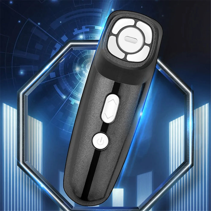 MO-1 Mini Pro Radio Frequency Beauty Device Ultrasonic Facial Massager Beauty Instrument - Black+White / US Plug - 3