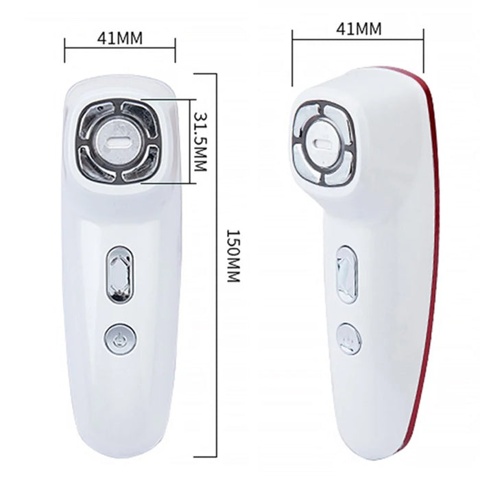 MO-1 Mini Pro Radio Frequency Beauty Device Ultrasonic Facial Massager Beauty Instrument - Black+White / US Plug - 7