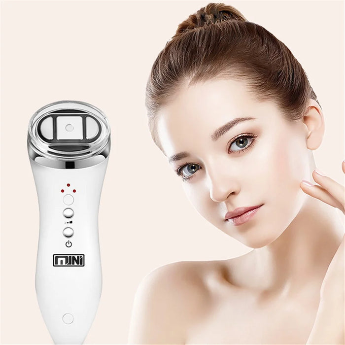 M0-1 Facial Spatula Mini RF Ultrasonic Face Massager Portable Facial Beauty Device - US Plug - 6