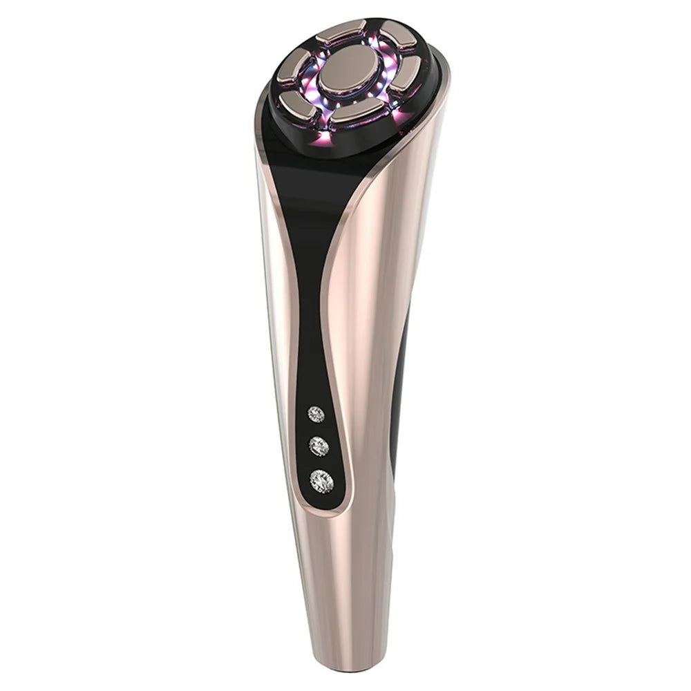 YH-RFS Radio Frequency Skin Tightening Device Gift Facial Massage Light Therapy Wrinkle Removal Multifunctional Tool - Rose Gold / EU Plug - 2