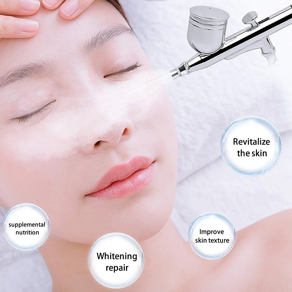 BS-103 Beauty Salon High Pressure Oxygen Injection Device Household Handheld Facial Nano Spray Moisturizing Machine, CE Certified (ST) - EU Plug - 4