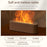 DQ709 Colorful Simulation Flame USB Humidifier Home Office Desktop Aromatherapy Mist Diffuser - Black - 4
