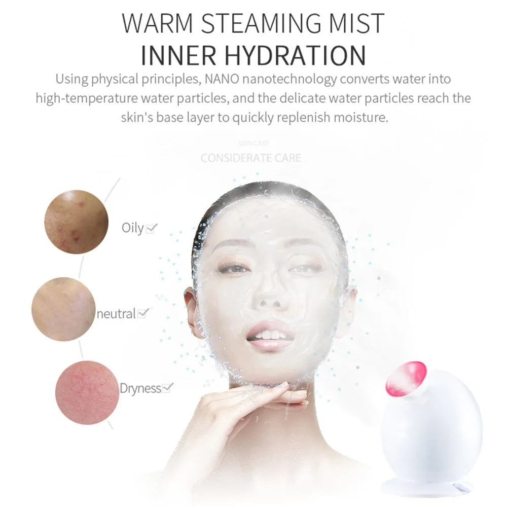K.SKIN KD233 Hot Spray Face Steamer Nano Water Replenishment Face Moisturizing Skin Beauty Device - UK Plug - 3