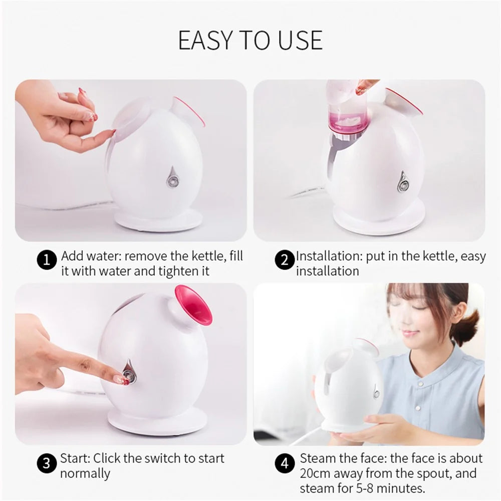 K.SKIN KD233 Hot Spray Face Steamer Nano Water Replenishment Face Moisturizing Skin Beauty Device - UK Plug - 6