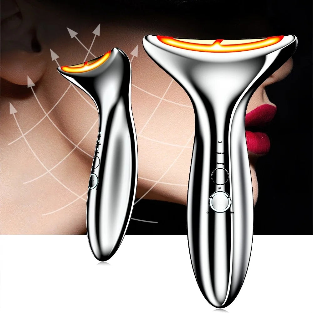 HQ-B007 Neck Wrinkles 1M Hz RF Beauty Instrument Handheld EMS Neck Massager with Nano-Scale Light Therapy - 2