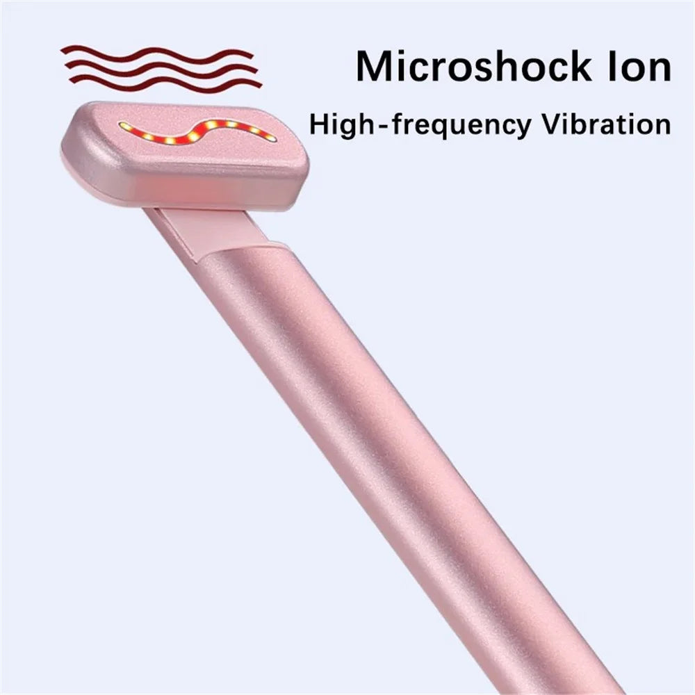 YA-113 EMS Microcurrent Heating Eye Cream Introducer Eye Massager Beaty Device - Pink - 5